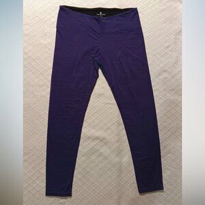Tuff Athletics Leggings Black and Purple Pattern M